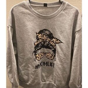 SHEIN Mom‎ Life Gray Sweatshirt Size 0XL